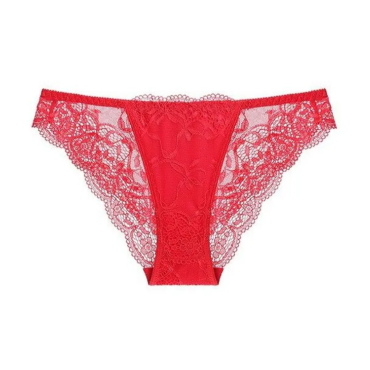 Dames Sexy Kant Onderbroek Lage Taille Transparant Bloemen Briefs Ademend Franse Stijl Lingerie Ondergoed