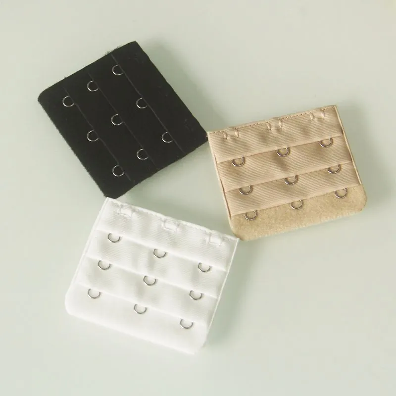 Women Adjustable Hook And Eye Bra Extender Cotton Polyester Fabric Metal Buckle Soft Breathable Lingerie Extension Strap Accessories