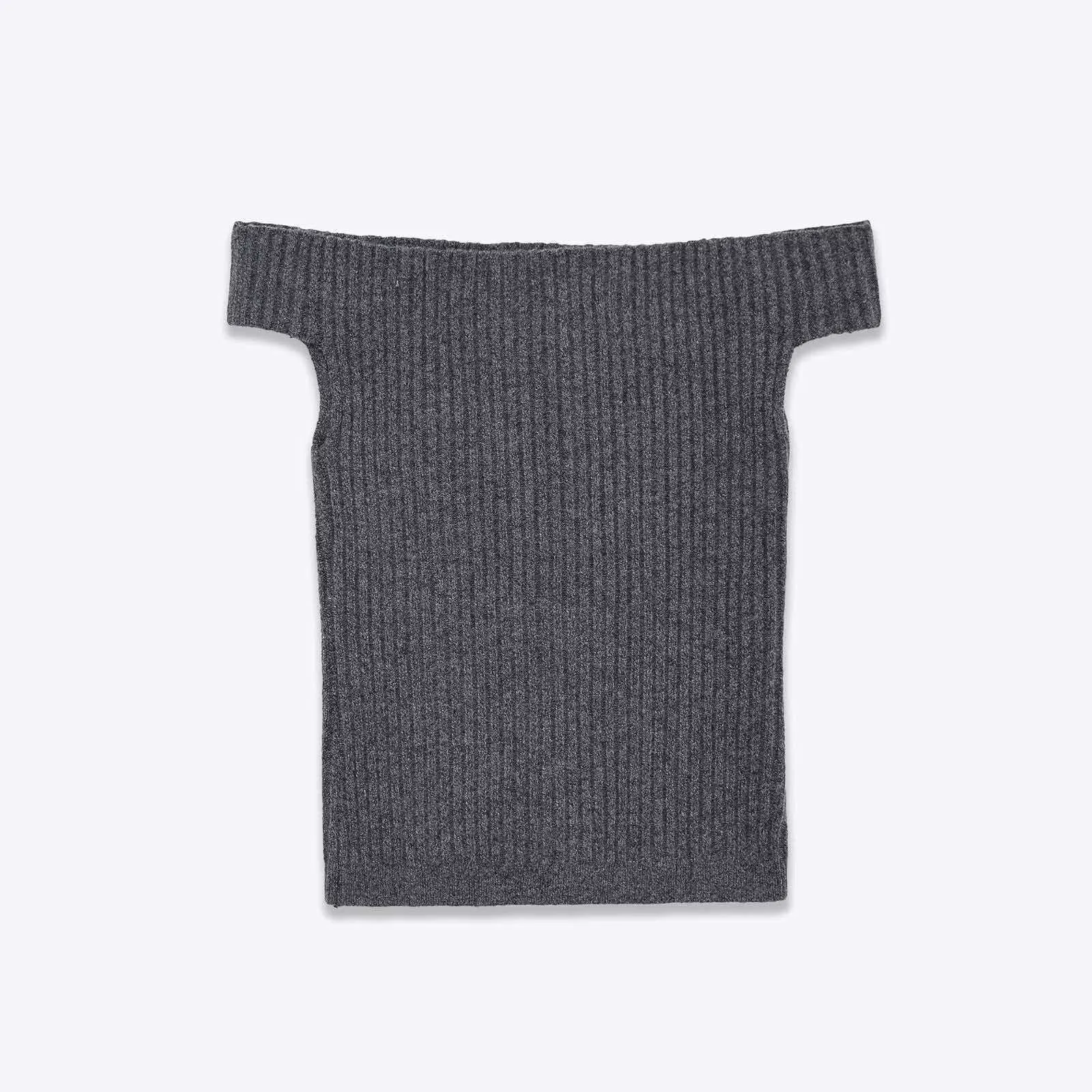 Women Off Shoulder Ribbed Knit Top Slim Fit Sleeveless Solid Color Elegant Commuter Style Pullover Summer Knitwear Vest