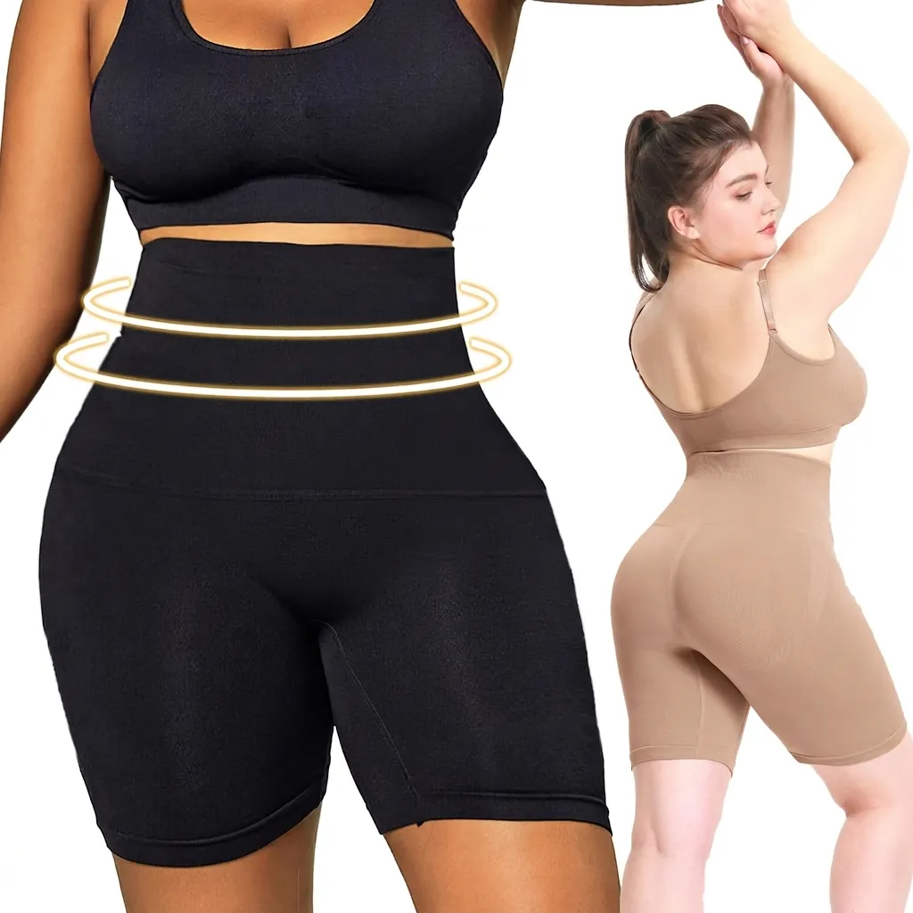 Culotte Gainante Taille Haute pour Femme Contrôle du Ventre Sans Couture Remonte-fesses Short Sculptant Sous-vêtement Femme