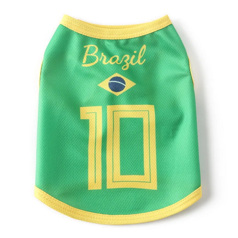Breathable Pet Dog Soccer Jersey World Cup Style Mesh Football Vest For Small Medium Large Dogs Puppy Cat Sportswear Clothes