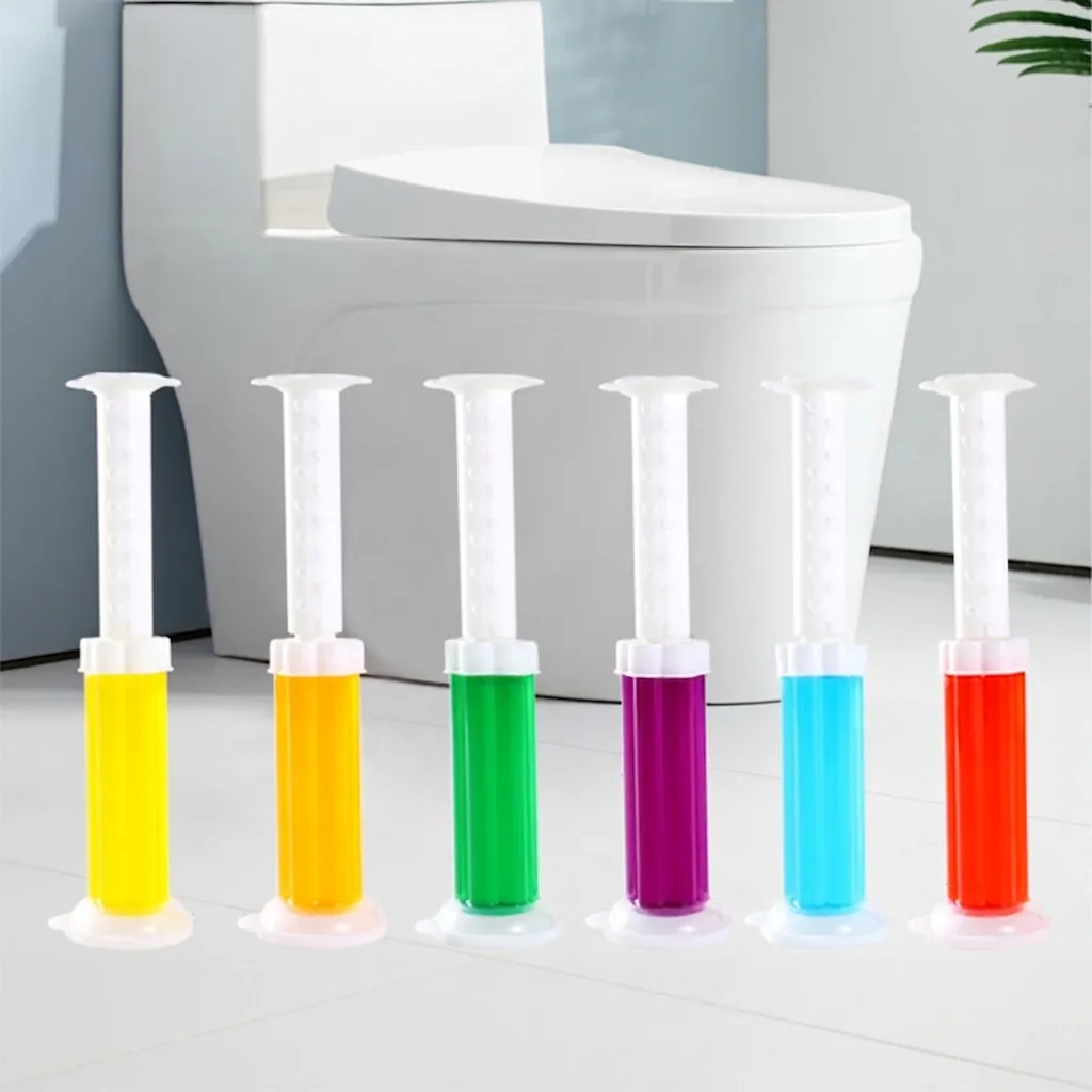 Sellos De Gel Limpiador De Inodoros Gel Floral Desodorizante Con Émbolo De Plástico Frescura Aromática Limpiador De Baño