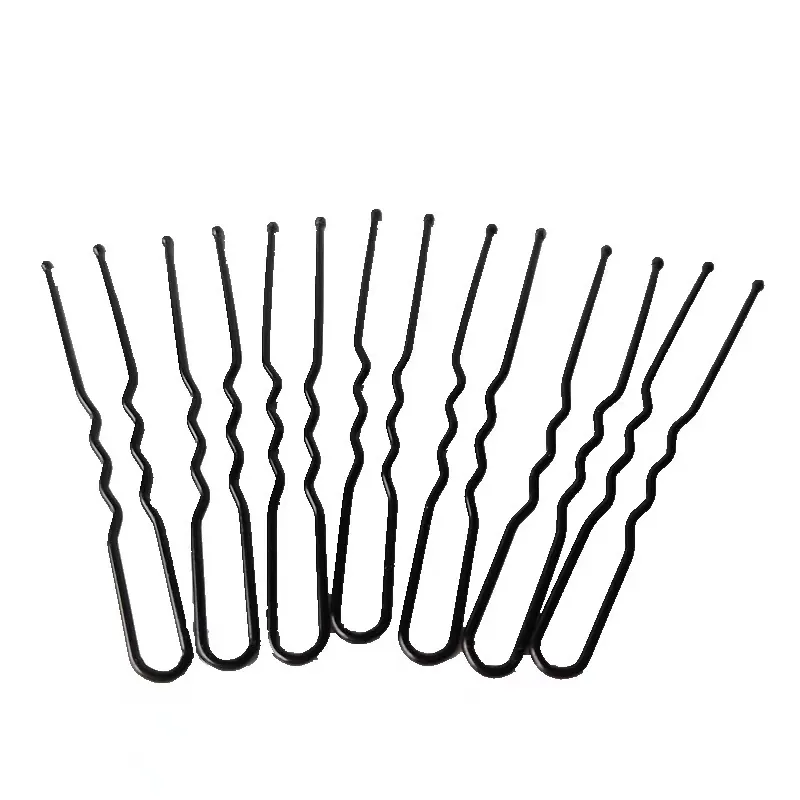 Women Metal U-Shaped Hairpins Painted Wavy Bobby Pins Bridal Hair Clips For Bun Styling Minimalist Hair Accessories Elegant For Daily Use