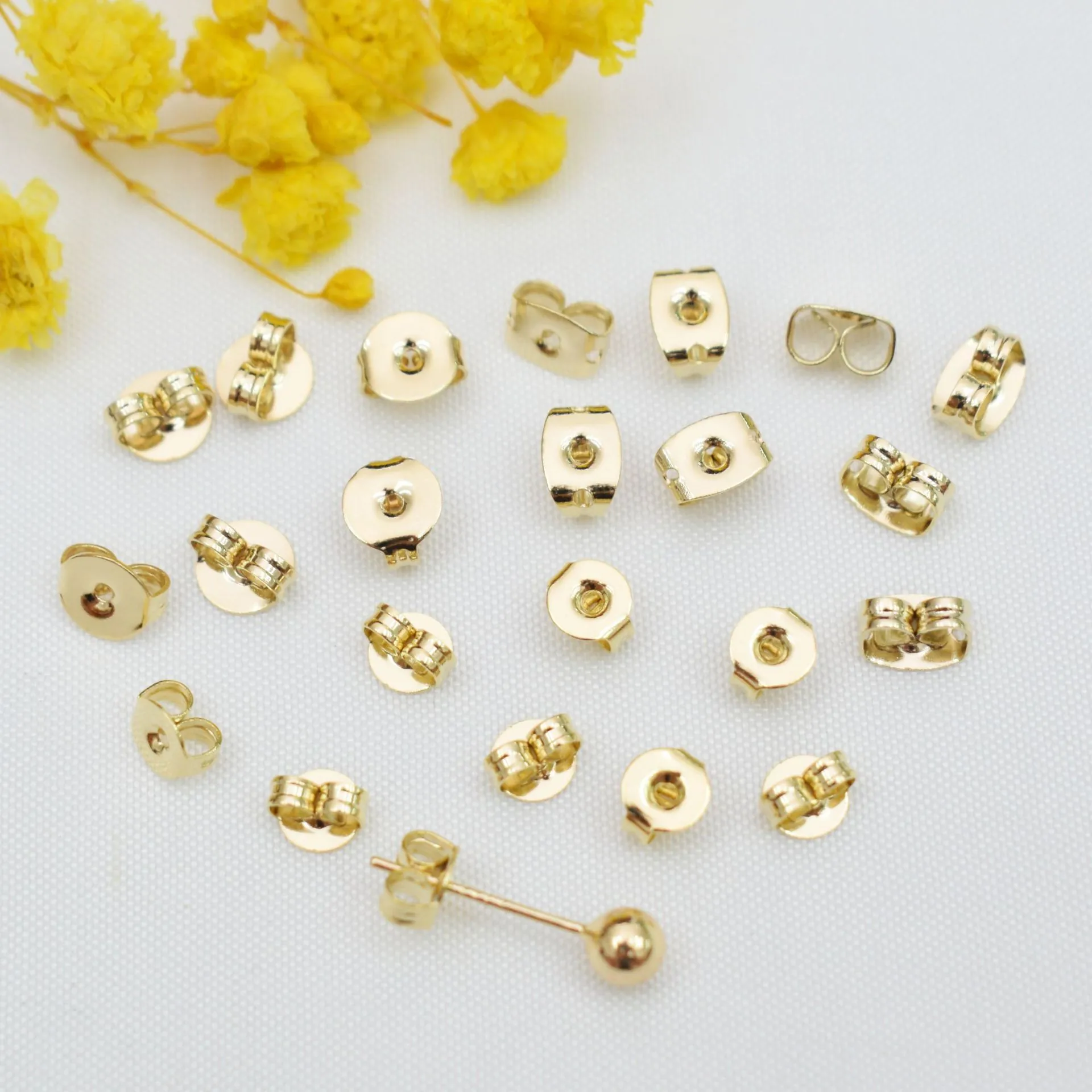 Cierres de Pendientes de Mariposa en Cobre Lleno de Oro DIY Accesorios para Creación de Joyas para Mujer
