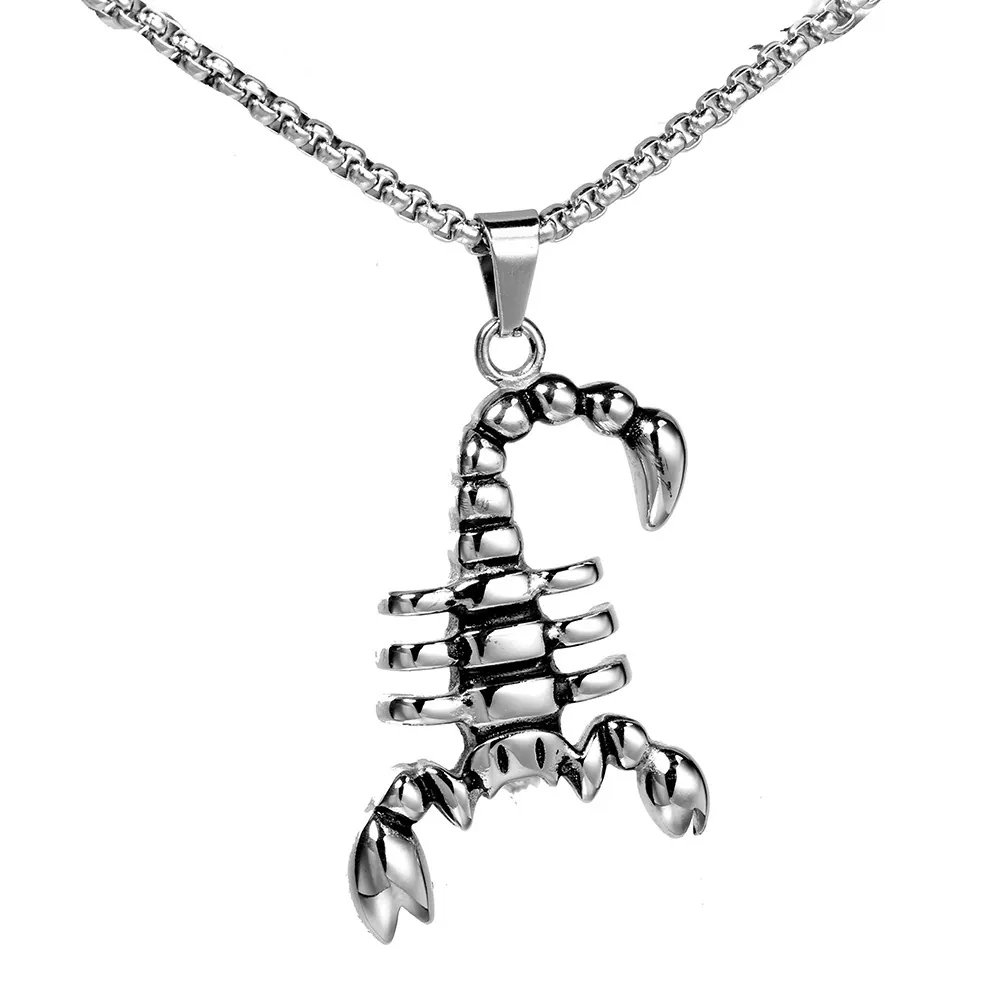 Ciondolo Scorpione in Acciaio Inossidabile Gothic Punk Ciondolo Animale Realistico per Gioielli Hip Hop Uomo Donna Regalo Retro Solo Ciondolo Senza Catena
