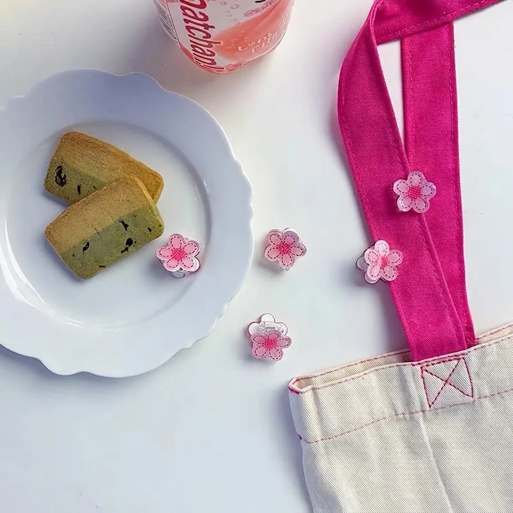 Mini Rosa Blumen Haarklammer Süßer Koreanischer Stil Acryl Kleine Haarnadeln Für Damen Mädchen Haarschmuck