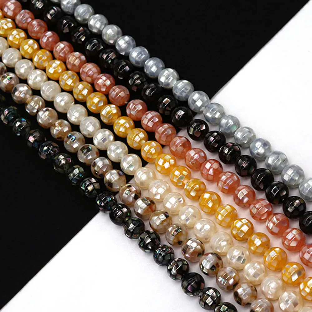 Natuurlijke Zeeschelp Ronde Mozaïek Patchwork Kralen Voor DIY Sieraden Maken Elegante Losse Kralen Handgemaakte Accessoires