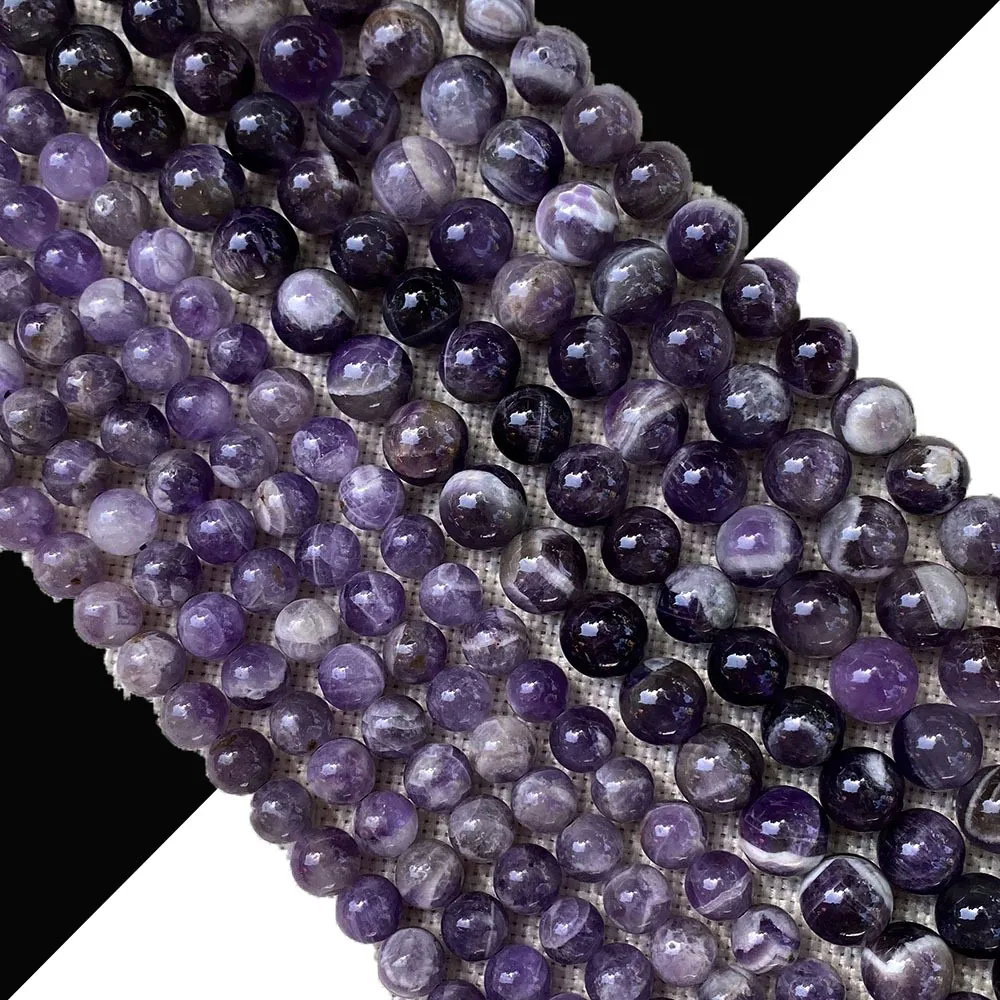 Natural Stone Round Loose Beads 4mm 6mm 8mm 10mm 12mm Tiger Eye Amethyst African Turquoise Red Jasper Indian Agate For DIY Jewelry Making Accessories