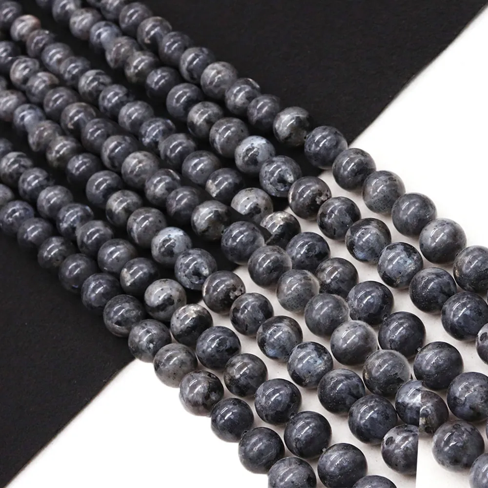 Natürliche Labradorit Stein Runde Perlen Schwarz Flash Stein Lose Zwischenperlen Für DIY Schmuckherstellung Halsketten Armbänder Zubehör