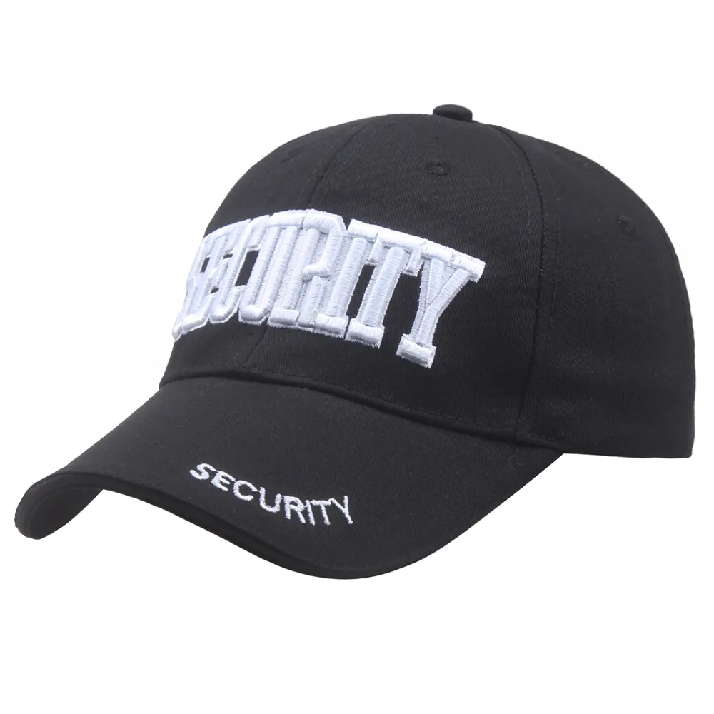 Casquette de Baseball Sécurité en Coton Broderie 3D Chapeau de Soleil Réglable Respirant pour Travail Extérieur Uniforme