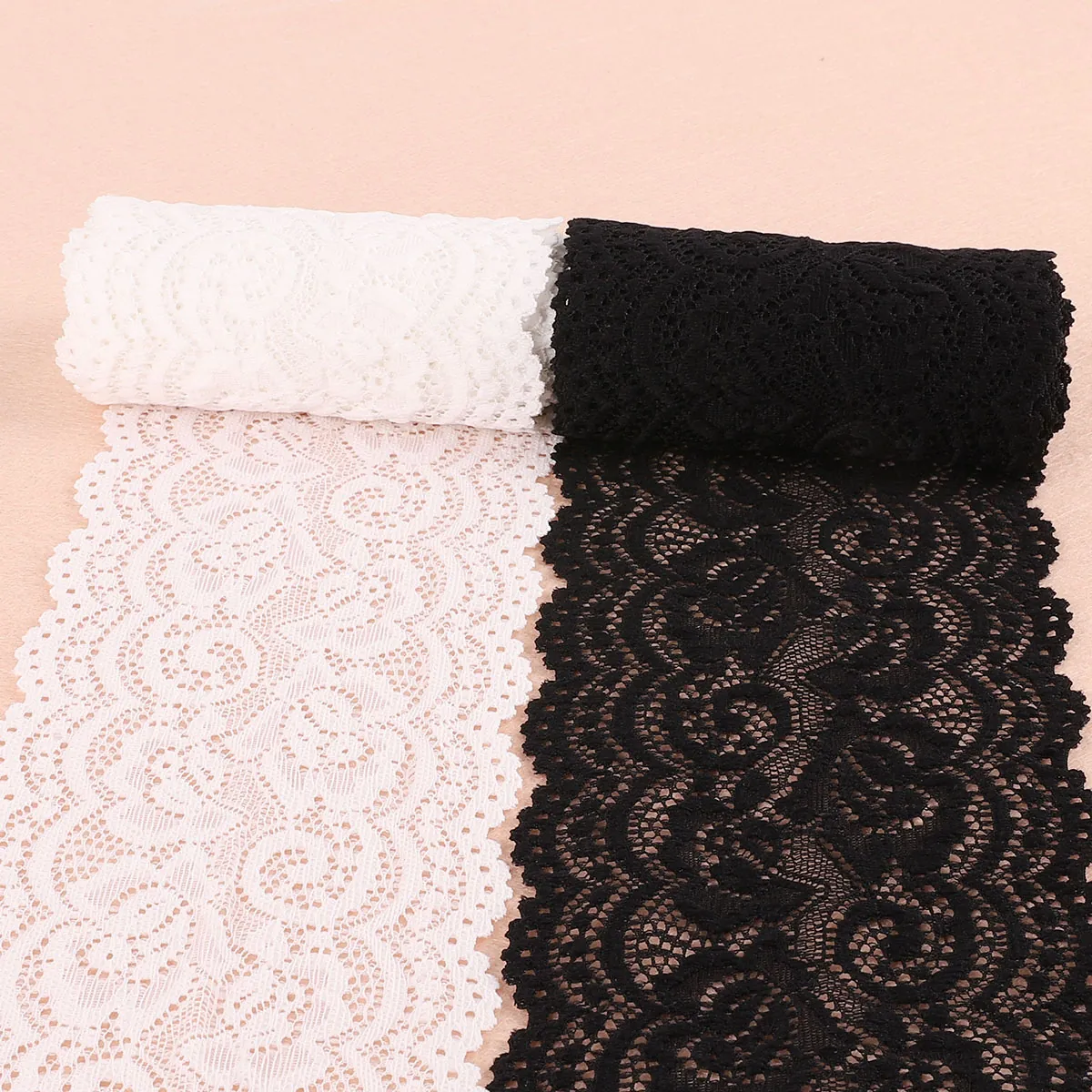 Elastische Spitzenborte Durchbrochenes Blumenmuster Spitzenband Für DIY Halsketten Unterwäsche Kleidung Vorhänge Nähzubehör