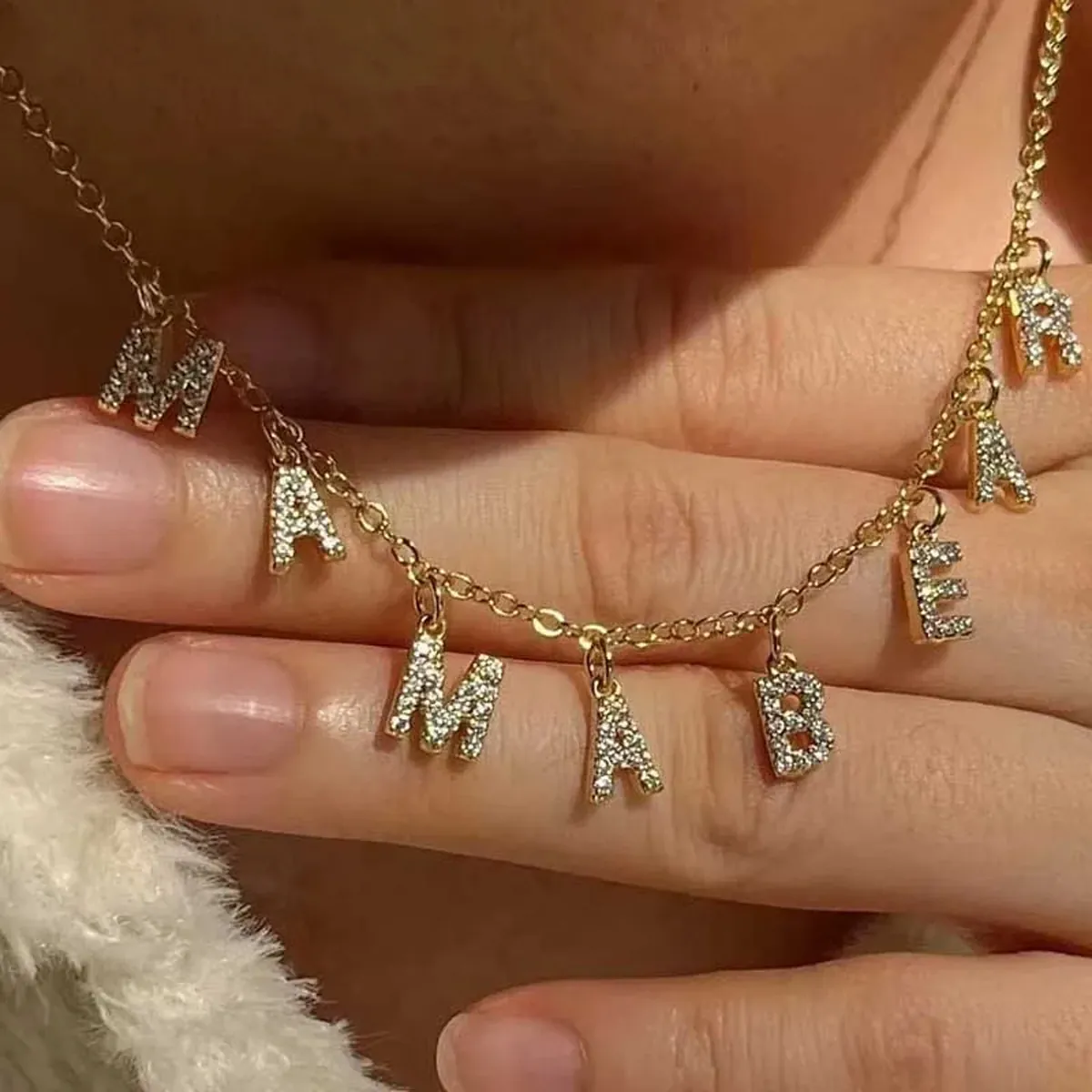 Edelstahl Kette Kupfer Zirkonia Personalisierte Name Anfangsbuchstabe Anhänger Halskette Mode Gold Silber Vergoldet Choker Schmuck Für Damen