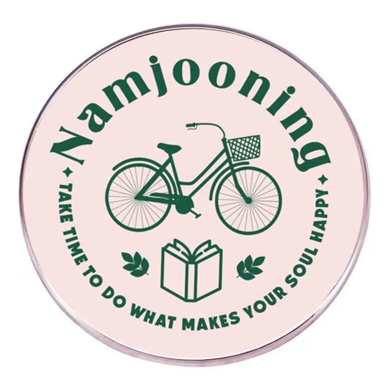 Runde Legierung Emaille Pin Fahrrad Buch Blatt Muster Abzeichen Für Rucksack Kleidung Hut Zubehör Unisex Dekorative Schmuck Geschenk