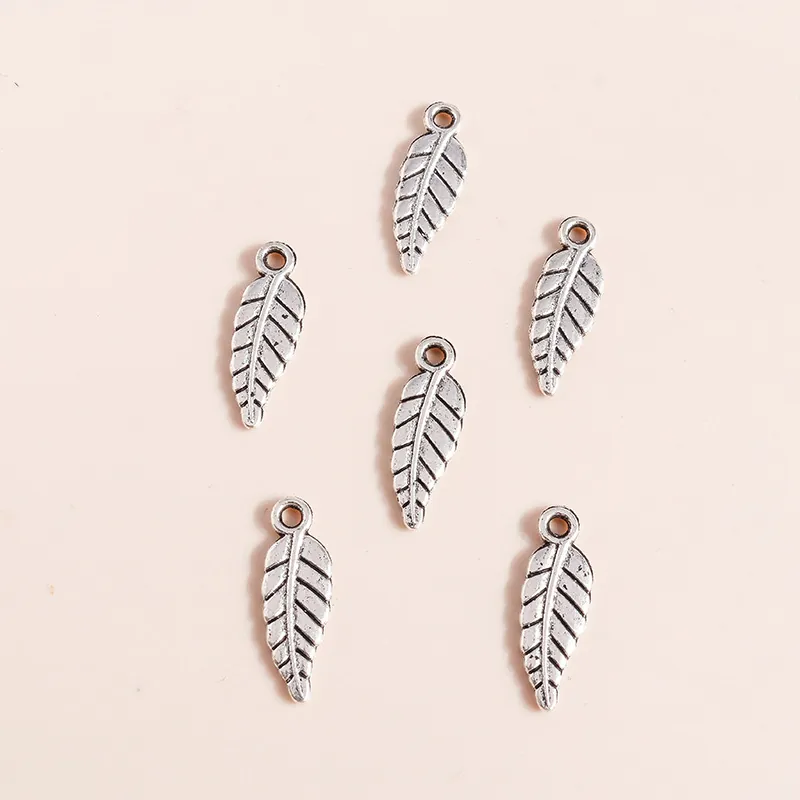 Vintage Antique Silver Alloy Leaf Charms Pendants For DIY Jewelry Making Necklace Bracelet Earrings Accessories