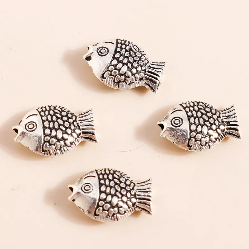 Antique Silver Alloy Fish Pendants Vintage Goldfish Carp Charms For DIY Bracelet Necklace Jewelry Making Finding Craft
