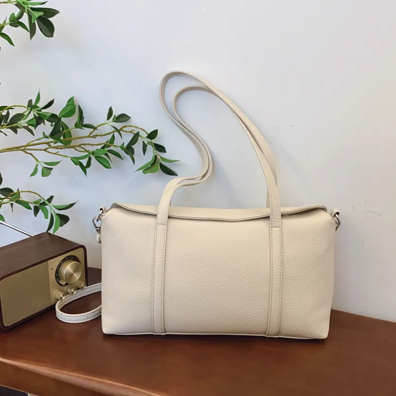 Große Kapazität PU Leder Einkaufstasche Für Damen Minimalistische Pendler Schultertasche Mit Verstellbarem Riemen