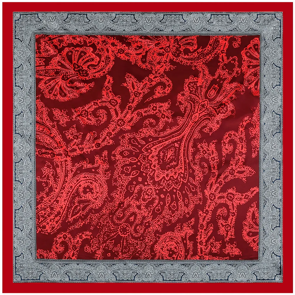 Vintage Paisley Satijn Vierkante Sjaal Voor Vrouwen Retro Etnische Stijl Zonwering Shawl Wrap Elegante Hoofddoek