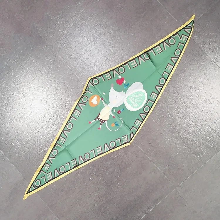 Fashion Satin Narrow Long Scarf For Women Double Sided LOVE Letter Printed Neckerchief Hair Tie Bag Ribbon Accessory