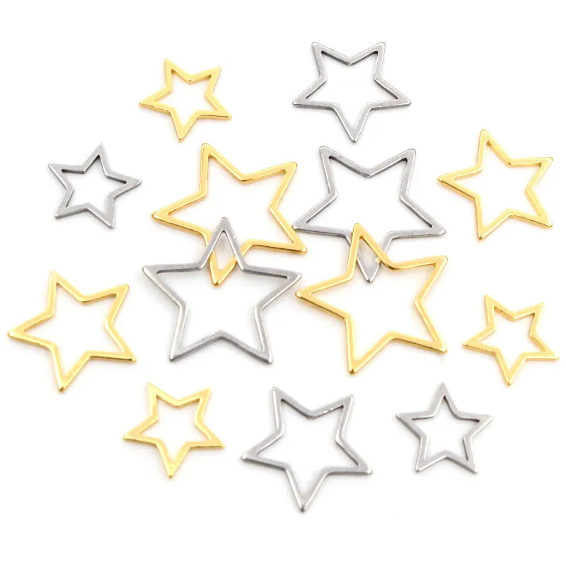 Pendenti a Stella in Acciaio Inossidabile Ciondoli Pentagramma per Creazione di Collane Braccialetti Orecchini Fai-da-te Gioielli