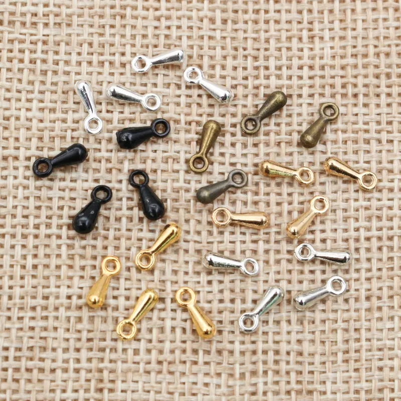 Zinc Alloy Teardrop Pendants For DIY Jewelry Making End Chain Dangles Small Crafting Charms For Necklaces Bracelets Findings