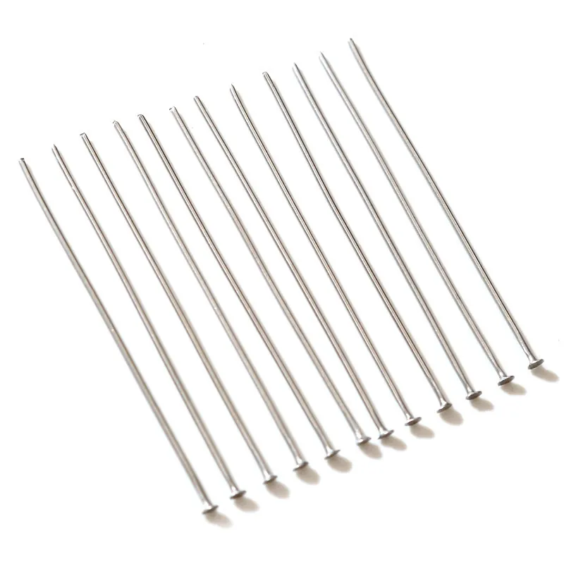 Spille a T a Testa Piatta in Acciaio Inossidabile per Creazione Gioielli DIY Artigianato Fatto a Mano Accessori Colore Acciaio
