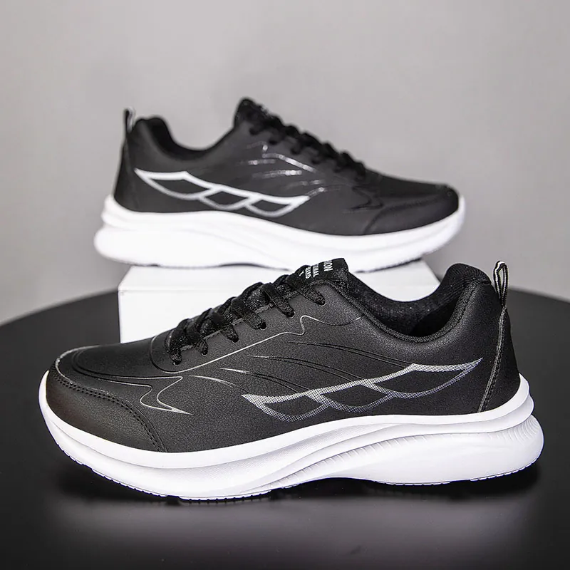 Zapatos de Running Informales para Hombre Zapatillas de Malla Flyknit Transpirables Ligeras con Amortiguación Zapatos Deportivos Antideslizantes Zapatos de Tabla de Moda para Caminar Trotar Gimnasio