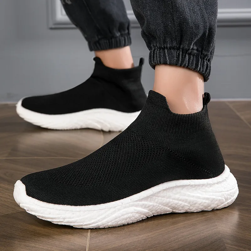 Sneakers a Calzino Traspiranti Unisex Scarpe da Camminata Sportive Slip-on Leggere in Rete Tessuto per Ombrelli Sneakers Casual alla Moda per Uomo Donna