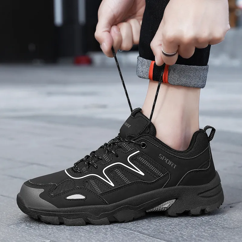 Scarpe da Trekking Outdoor Unisex Maglia Traspirante Pelle Sintetica Patchwork Suola in Gomma Antiscivolo Scarpe Sportive da Corsa