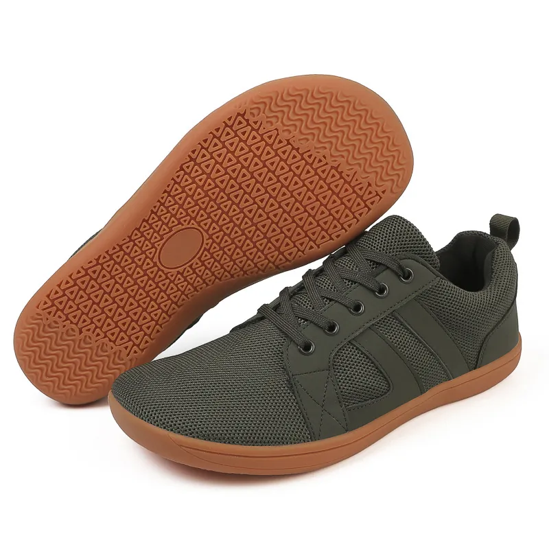 Chaussures Pieds Nus Boîte à Orteils Large Baskets Décontractées Maille Respirante Semelle Caoutchouc Antidérapante