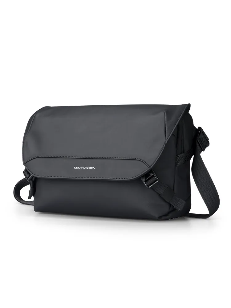 Men Messenger Bag Oxford Waterproof Shoulder Bag Multi-Functional Large Capacity Crossbody Bag For Work Travel Daily Casual Man Black