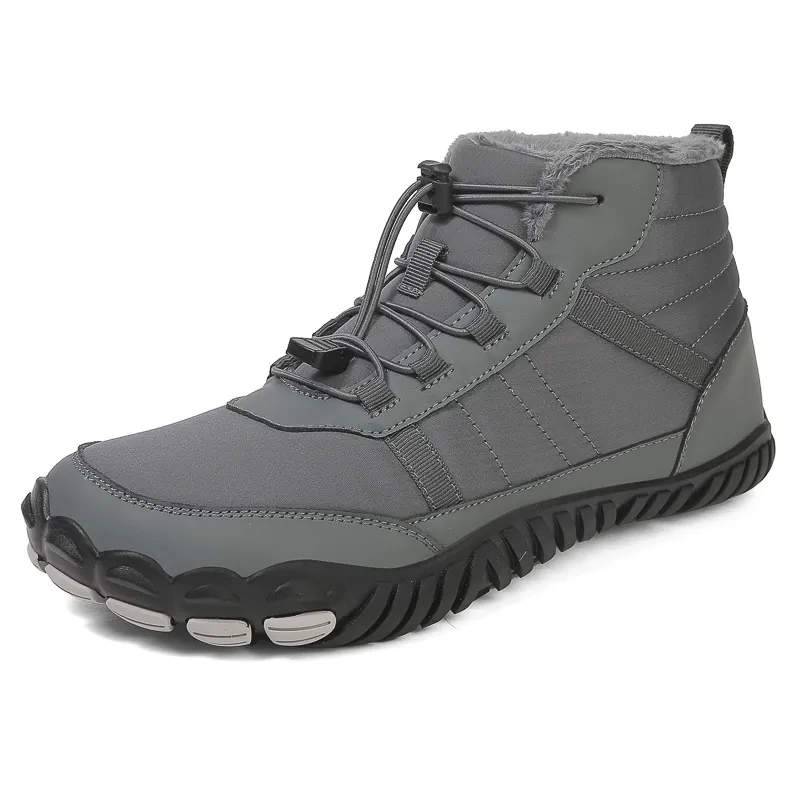 Winter Schneestiefel Für Damen Herren Wasserdicht Oxford Gewebe Plüschfutter Warm Outdoor Wanderschuhe Rutschfest Gummisohle Antikollisionskappe Schuhe