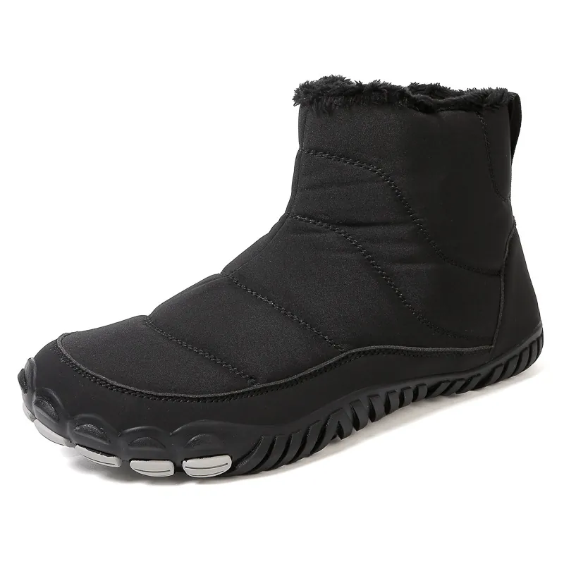 Winter Snow Boots Waterproof Fleece Lined Warm Outdoor Shoes For Men Women Non-slip Side Zipper Couples Cotton Boots