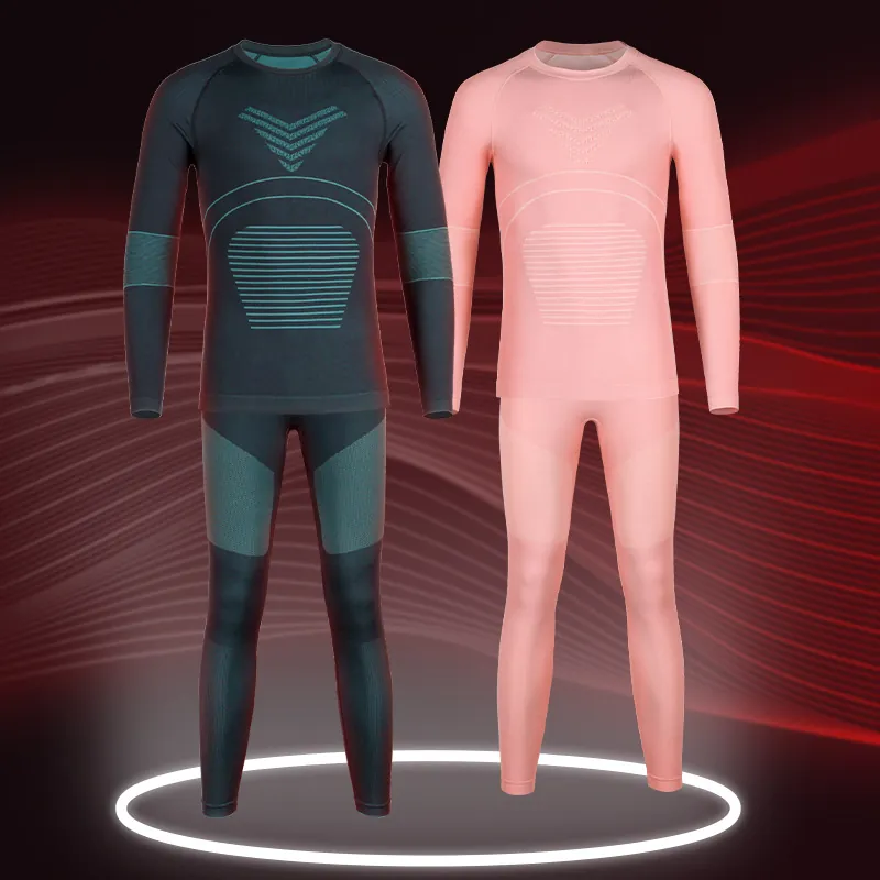 Children's Winter Thermal Underwear Sports Skiing Quick Dry Breathable Compression Base Layer Top And Pants Kids Outdoor Clothing