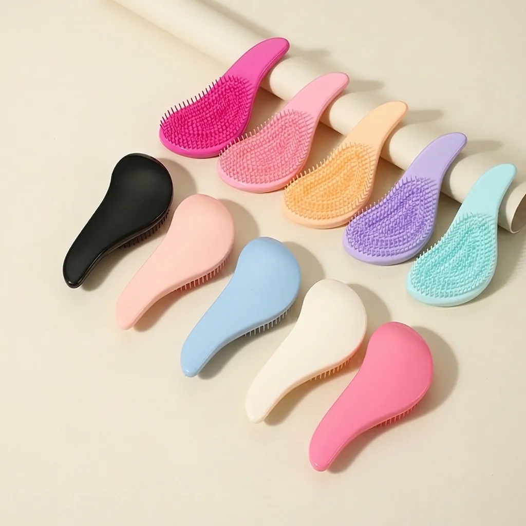 Detangling Hair Brush Massage Comb Ergonomic Plastic Wet Dry Use Haircare Styling Tool For Women Girls