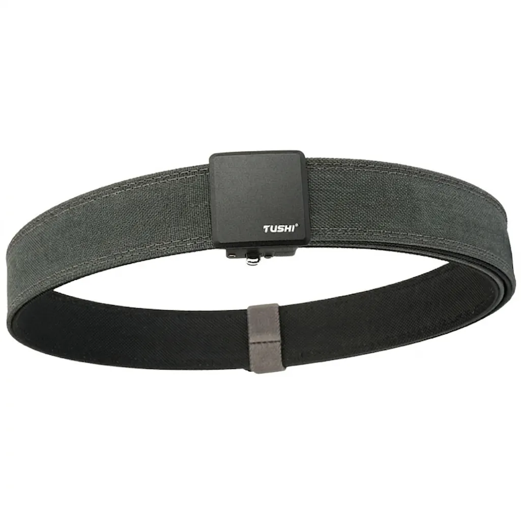 Men's Tactical Nylon Belt Thickened Dual Layer Webbing With Zinc Alloy Automatic Buckle Adjustable Casual Outdoor Belt