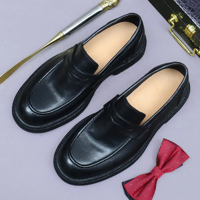 Mocassini da Uomo in Pelle di Cavallo Goodyear Welted Stile Britannico Fatti a Mano Traspiranti Scarpe Formali Business
