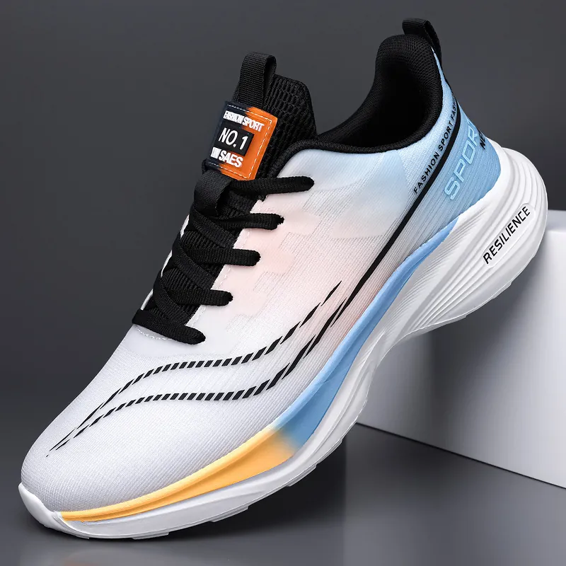 Men's Fashion Sports Sneakers Breathable Mesh Running Shoes Lightweight Gradient Casual Walking Shoes For Men Outdoor Training