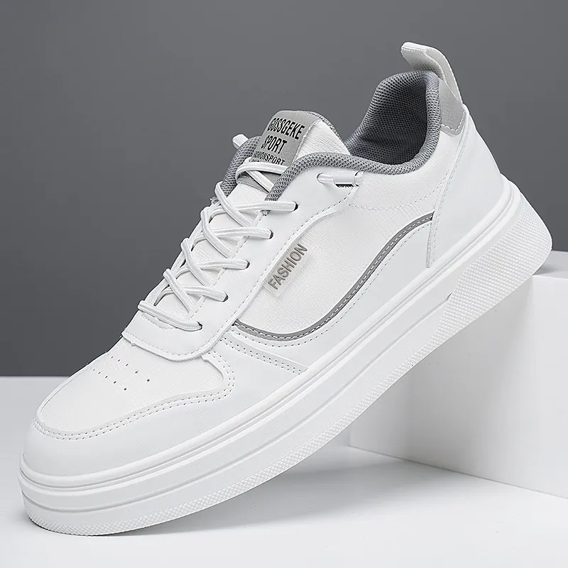 Men Fashion Casual Board Shoes Breathable Microfiber Leather Patchwork Slip On Anti Slip Rubber Sole Trendy Low Top Sneakers