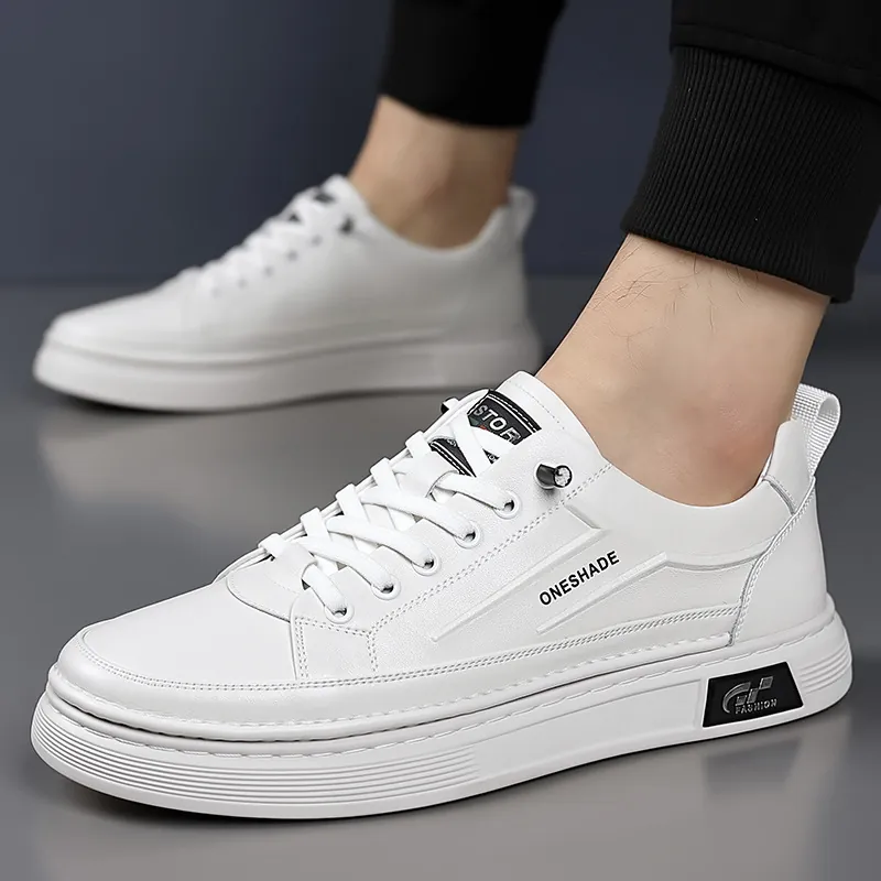 Men Casual Sneakers Lightweight Breathable Microfiber Low Top Board Shoes Fashion Non-Slip Flat Soft Sole Male Daily Footwear