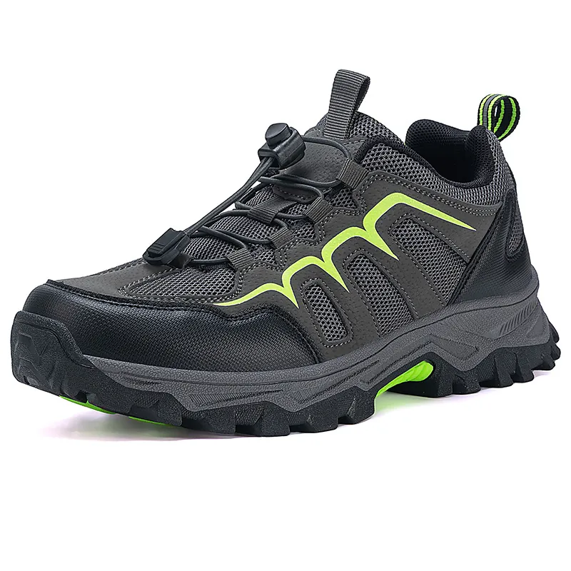 Men's Outdoor Hiking Shoes Anti-Slip Wear-Resistant Leather Suede Sneakers Comfortable Work Safety Shoes Mountaineering Footwear