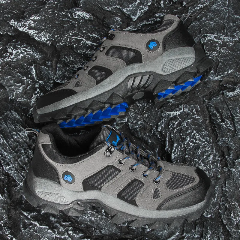 Dames Heren Ademend Wandelschoenen Synthetisch Leer Mesh Trekking Sneakers Antislip Rubberen Zool Slijtvast Outdoor Schoenen