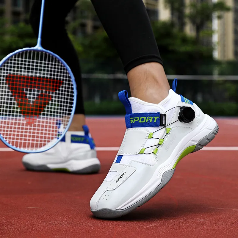 Chaussures De Badminton Professionnelles Pour Hommes Femmes Antidérapant Respirant Sneakers Entraînement Avec Boucle Rotative Résistant À L'usure Chaussures Sport Tennis
