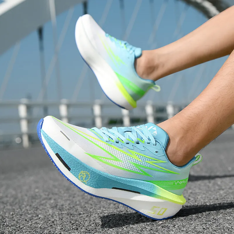 Professional Running Shoes Breathable Mesh Upper Thick Sole Sneakers For Outdoor Marathon Jogging Athletic Casual Sport Shoes