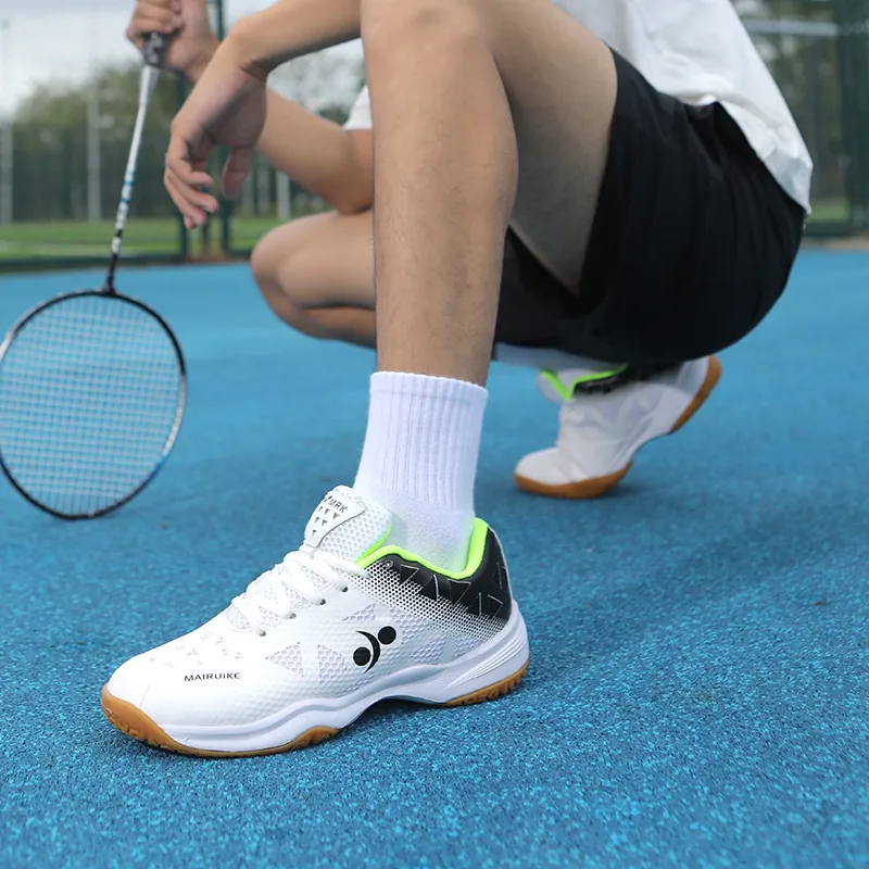 Professional Badminton Shoes Breathable Lightweight Sports Sneakers For Men Women TPU Mesh Training Shoes Wear-Resistant Rubber Sole