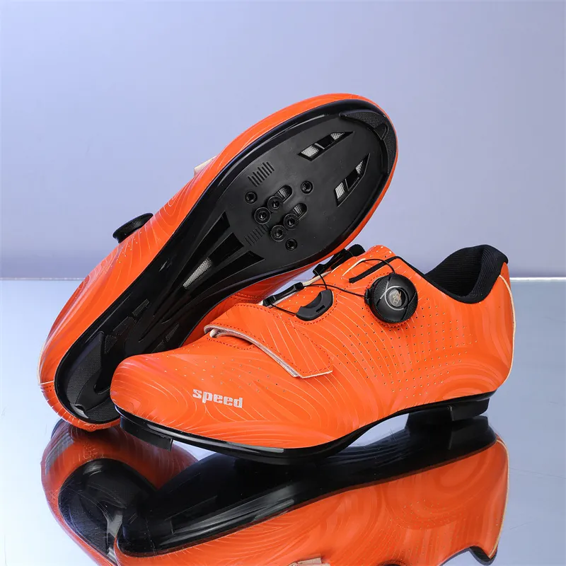 Professional Cycling Shoes Professional Road MTB Cleat Compatible Breathable Rotating Buckle Lightweight Outdoor Biking Shoes For Men Women