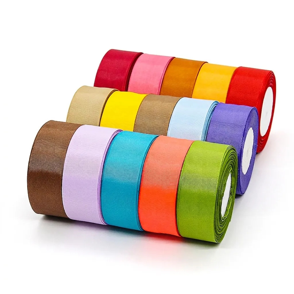 4cm Grosgrain Ribbon 22 Meters Polyester Ribbed Fabric Tape For DIY Hair Bows Gift Wrapping Clothing Sewing Accessories