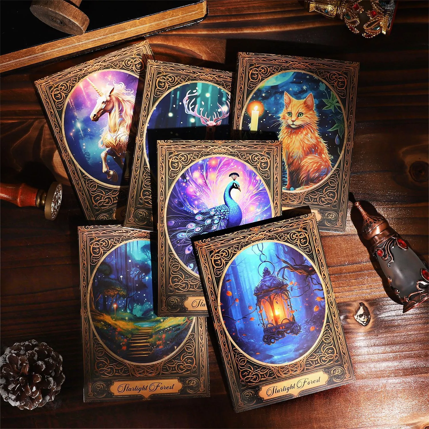 Starlight Forest Serie Retro Magie Thema Scrapbooking Papier Für DIY Kunsthandwerk Journaling Dekoratives Material Buch