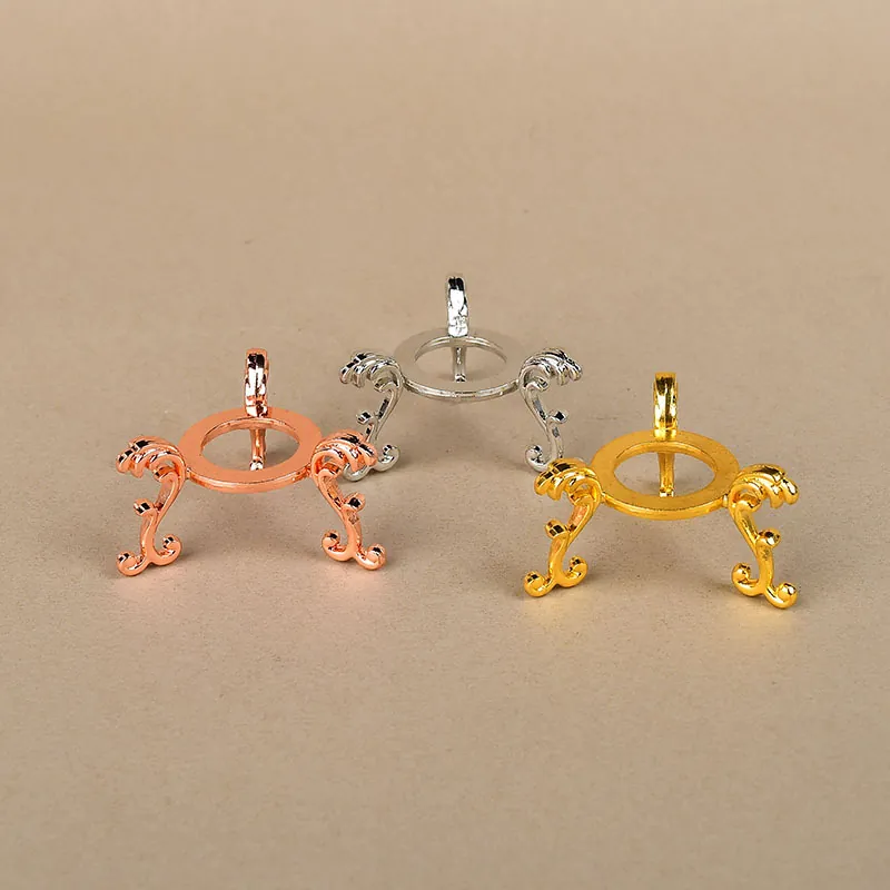 Metal Crystal Ball Stand Vintage Alloy Display Base For Spheres Mineral Gemstone Gold Silver Rose Gold Holder Home Decor