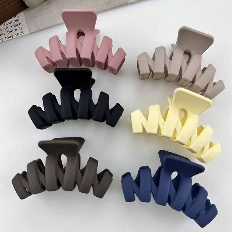 Grande Pinza per Capelli Opaca Smerigliata Stile Francese Ondulata Accessori per Capelli Donna Capelli Folti Antiscivolo Strumento Styling Elegante