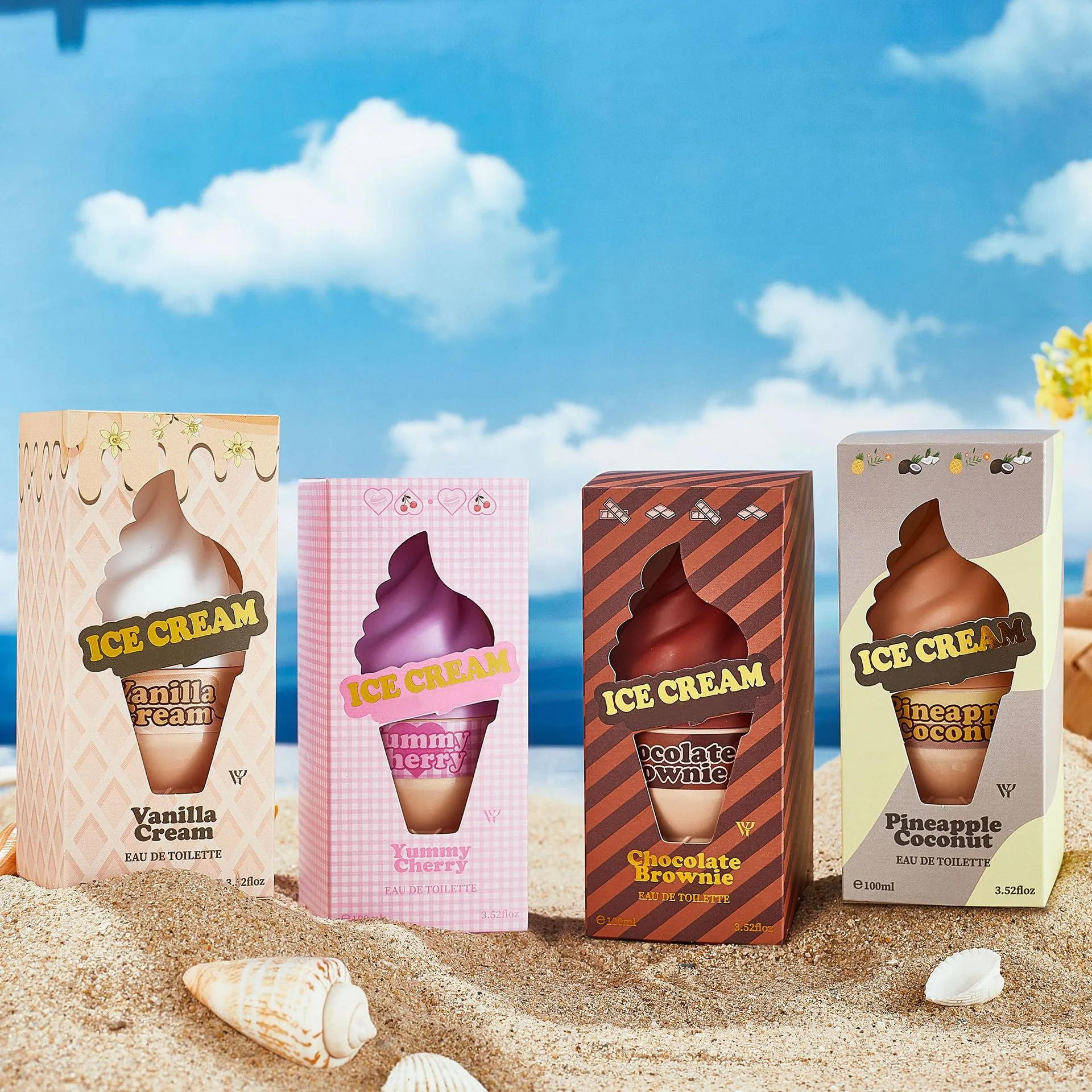 Profumo da Donna a Forma di Gelato Creativo Spray a Lunga Durata Fruttato Gourmand Eau De Toilette Spray per Festa Estiva Fragranza Donna